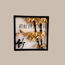 Creative painting handmade four gentlemen bamboo wall decoration Coffee bar hotel living room bedroom wall decoration
