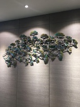 Chinese wall decoration wall-mounted iron art Ginkgo Leaf Creative Wall Decoration Pendant Living Room Hotel Background Wall Decoration Handicraft