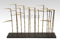 Modern Home Accessories New Chinese Metal Handicraft Plant Bamboo Bamboo Leaves Branches Small Bird Swing Pieces