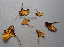 Chinese wall decoration wall hanging wrought iron ginkgo biloba creative wall pendant living room hotel background wall decoration crafts