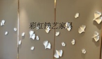 Wrought iron wall decoration ginkgo leaf wall hanging Leaf Study living room bedroom home wall decoration Chinese wall decoration