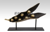 Modern home decoration New Chinese abstract metal crafts Plant vegetable lentil home decoration
