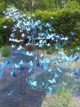 Iron butterfly plug-in ornaments metal garden decoration gardening outdoor garden park simulation animal landscape sculpture