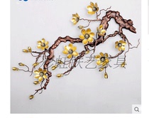 Pastoral wrought iron large life tree wall decoration rich tree branch wall hanging hotel club high-end shopping mall soft wall decoration