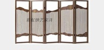 Modern simple screen new Chinese black walnut wood porch folding screen removable folding partition living room furniture