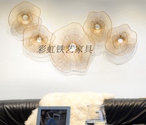 Living room dining wall decoration modern entrance wall wall decoration creative hotel stainless steel background wall pendant
