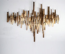 Iron Art Lotus Wall-mounted Home Hotel Villa Clubhouse Wall-mounted Ornaments Lotus Leaf Wall Decoration Home Soft Decorations