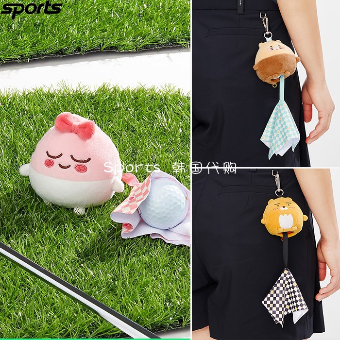 Korea KA*KAO GOLF golf accessories cute cartoon animal plush ball bag pendant wiping towel