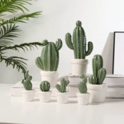 Mô phỏng chậu Bắc Âu sáng tạo trang trí nhà gốm trang trí gốm nhiệt độ cao mô phỏng xương rồng cổ tích bóng