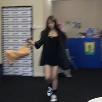 Wang Maidens shop towel suspender skirt spring and summer 2021 new bm wind black interior with undercover dress