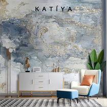 Katiya法式抽象涂鸦网红艺术油画客厅电视背景墙无缝沙发壁纸墙布