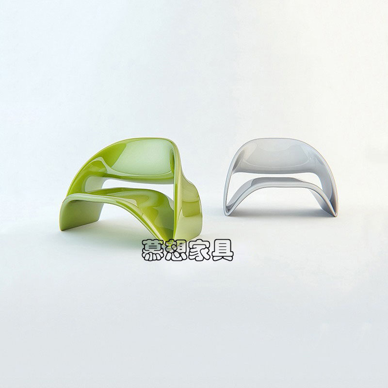 Fiberglass leisure chair shopping mall shaped outdoor landscape chair square garden courtyard public simple backrest stool