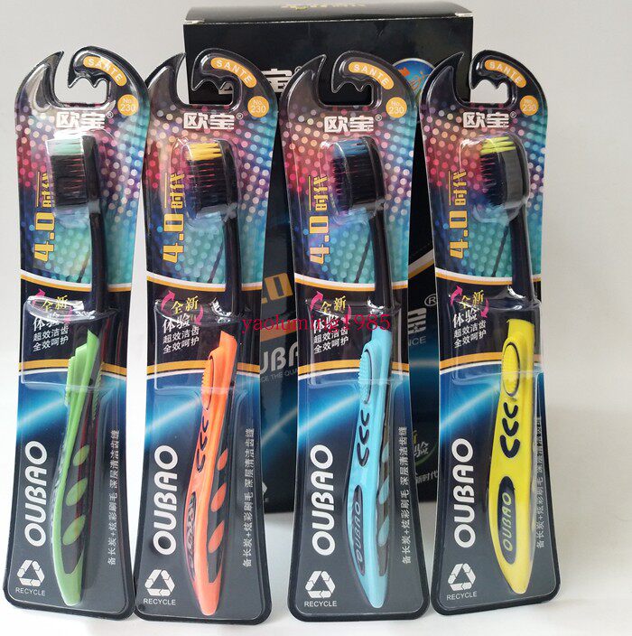12 Opel toothbrushes 230 Bamboo Charcoal Toothbrush Low Carbon Life High Density Filament Soft Hair Toothbrush
