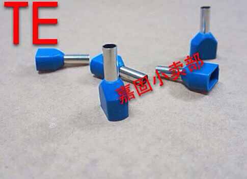 TE1512 double wire tubular insulated end head TE red copper material 2 roots 1 5MM short pick up 1000 only