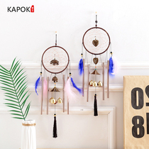 Handmade wind chimes dream catcher hanging door decoration Creative girl bedroom birthday gift Metal dream catcher home pendant