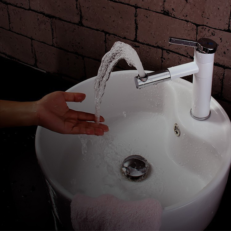 All copper 360 degree rotating basin faucet Hot and cold basin faucet Single hole wash basin basin faucet