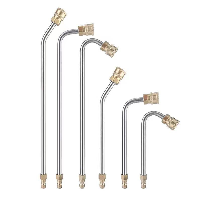 High Pressure Washing Machine Cleaner Accessories High Pressure Water Gun Lengthened Rod 1 4 Quick Succession Type Bending Rod 90 Degrees Elbow Bend