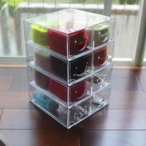 Transparent multi-layer tape special storage box jewelry jewelry cosmetics glasses tie drawer box small object display cabinet