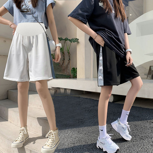 Pregnant women shorts in summer wear broad legs and pants five-pen pants female thin pants in summer dress