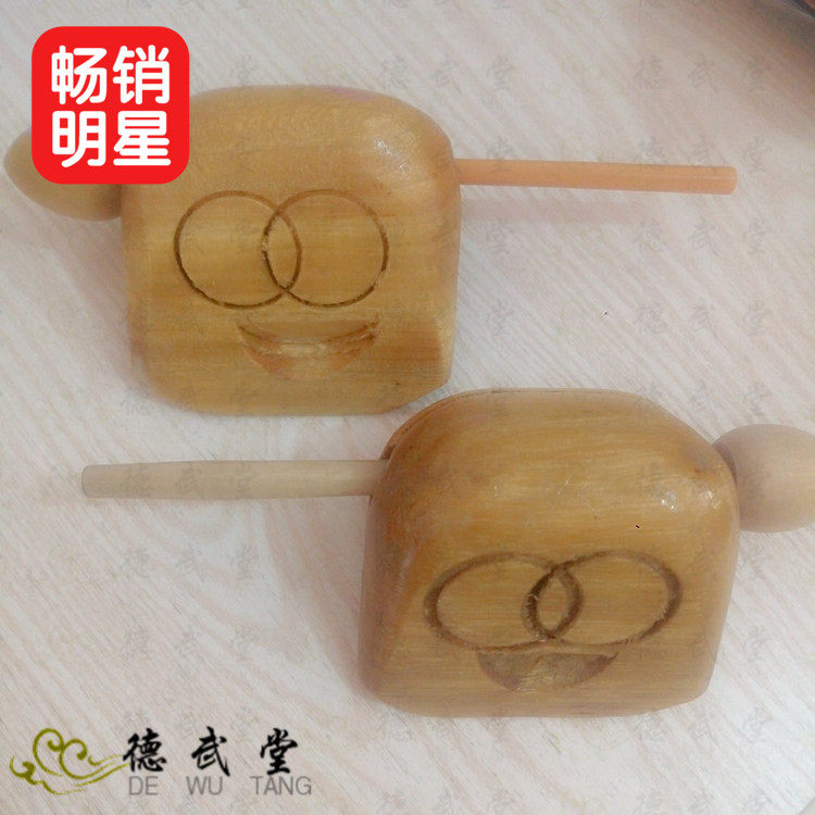 Special price Buddhist Taoist supplies Puja musical instruments Dharma instruments 10 cm wooden fish Buddha Wooden fish hammer Wooden stick Sound crisp