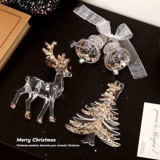 Christmas tree transparent acrylic pendant