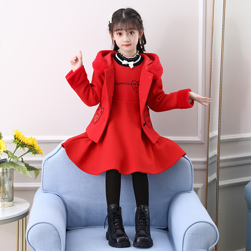 Girls Dress Princess Dress Female Princess Children's Skirt Autumn Western Style Autumn Long Sleeve Coat Girl Baby Children's Clothing