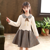 Girls dress Autumn New style princess dress childrens dress female childrens skirt fashionable Net red autumn two-piece set