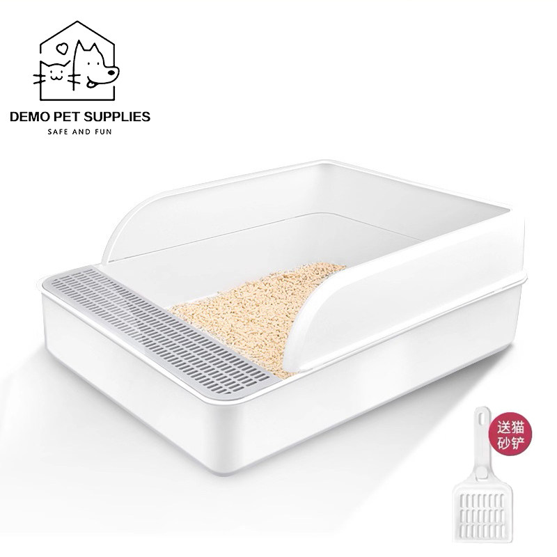 Cat litter box cat toilet splash-proof, easy to clean, no peculiar smell, Nordic semi-closed deodorant simple style cat supplies
