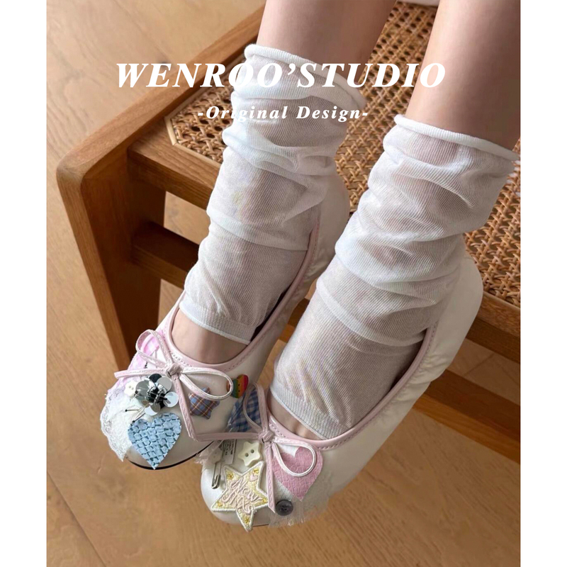 White Personalized DIY Round-Toe Ballet Flats for Women, 2026 Autumn New Style, Stunning Slip-On Shallow Flat Shoes White Personalized DIY Round-Toe Ballet Flats for Women, 2026 Autumn New Style, Stunning Slip-On Shallow Flat Shoes
