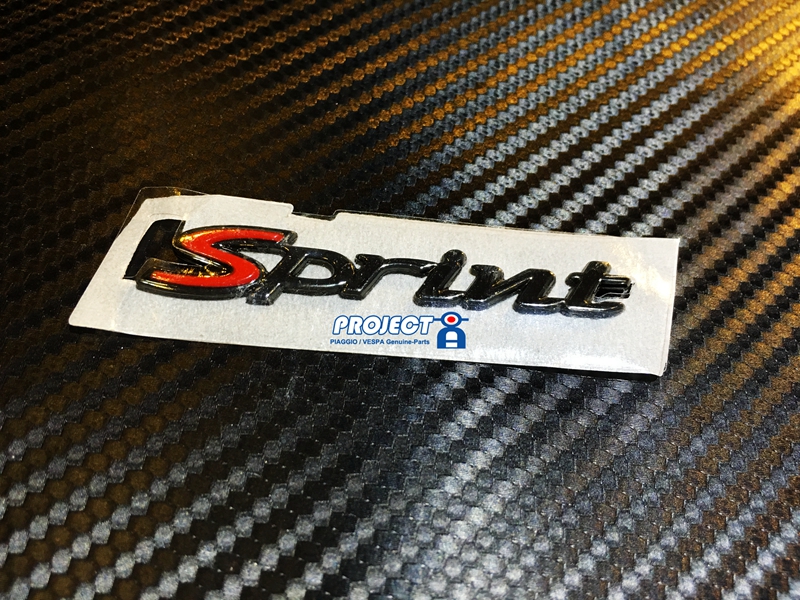 Vespa sprint Italian original body panel SPRINT black stickers logo logo