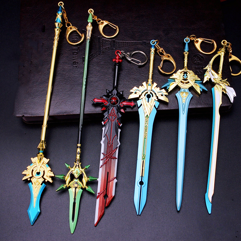 Prototype Model Yuan Gods Game Surround Weapon Model Wolf and Harded Blade Alloy Hanging