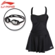 Li Ning áo tắm nữ bảo thủ mùa xuân nóng bỏng kiểu váy liền kề bụng phẳng góc cỡ lớn ngực nhỏ tụ tập áo tắm học sinh thon thả - Bộ đồ bơi One Piece