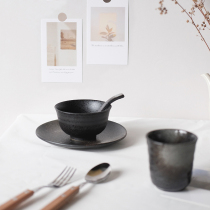 Japanese ceramic ins Wind tableware dishes set home rice bowl soup bowl salad bowl one person food cute girl heart