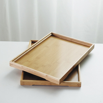 Bamboo and wood breakfast tray tea tray rectangular tea tray fruit tray rectangular tea tray