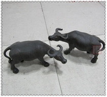 Value recommended Jingdezhen ceramics decoration high temperature color black glaze sculpture couple cattle pair ornaments special offer