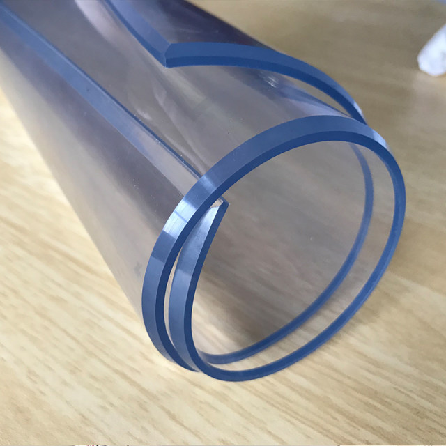 Full roll of soft glass transparent plastic PVC tablecloth waterproof table protective film commercial crystal plate rubber mat