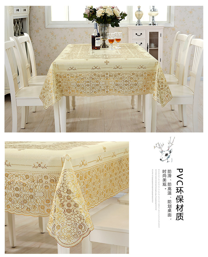 PVC khăn trải bàn hình chữ nhật khăn trải bàn in ấn Châu Âu nhựa không thấm nước và dầu bằng chứng dùng một lần bàn cà phê pad Venus bảng mat khăn ăn