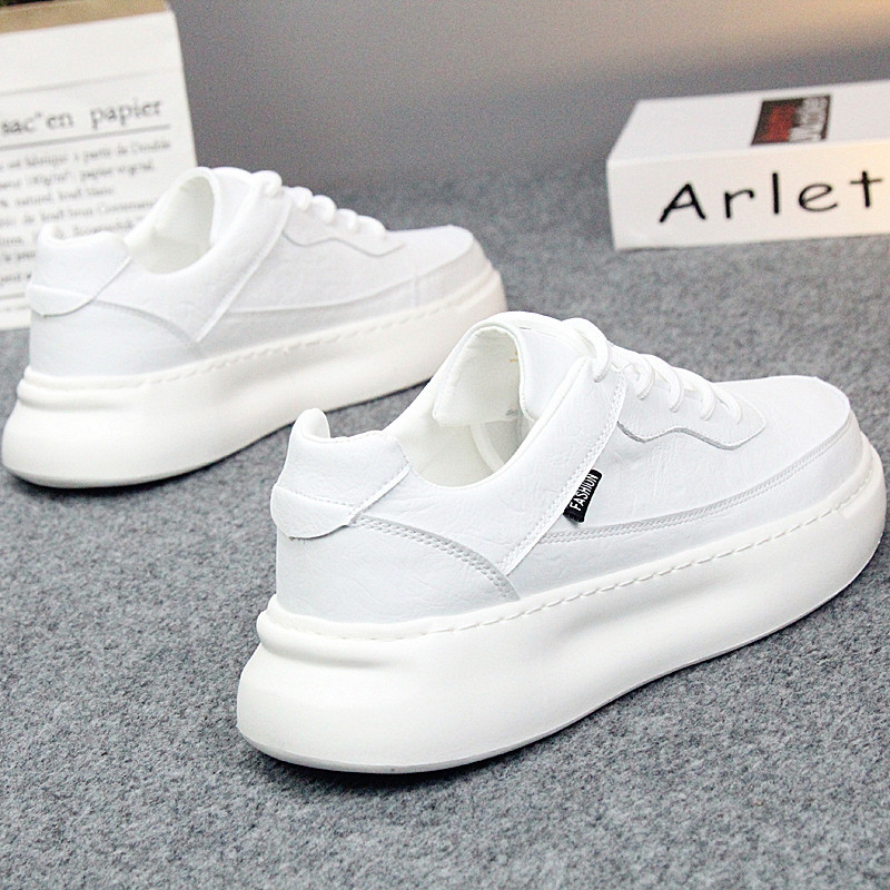 Hong Kong Supreme white shoes all-match men's shoes white sneakers thick-soled casual sneakers star trendy shoes
