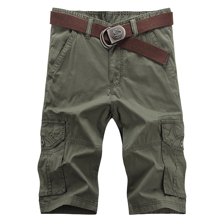 Mùa hè cắt quần nam dụng cụ quần short giản dị nhiều túi lỏng ống thẳng cộng với phân bón XL thể thao ngoài trời quần short nam