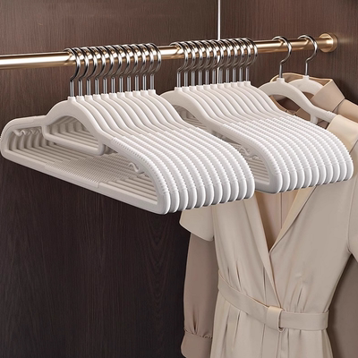 塑料衣架家用防滑晾衣架鱼嘴双位防肩角挂衣撑干湿两用衣服架