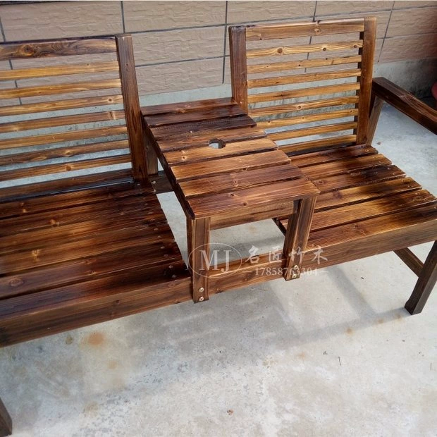 Ghế carbon bảo quản gỗ ban công sân vườn giải trí bàn ghế trong nhà Trung Quốc đồ gỗ rắn đôi bàn cà phê ngoài trời bàn trà ngoài trời