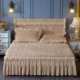 khăn trải giường phương pháp nhiệt giường váy đống Levin Coral một mảnh giường flannel dày đặt trải giường Simmons bảo vệ tay - Váy Petti
