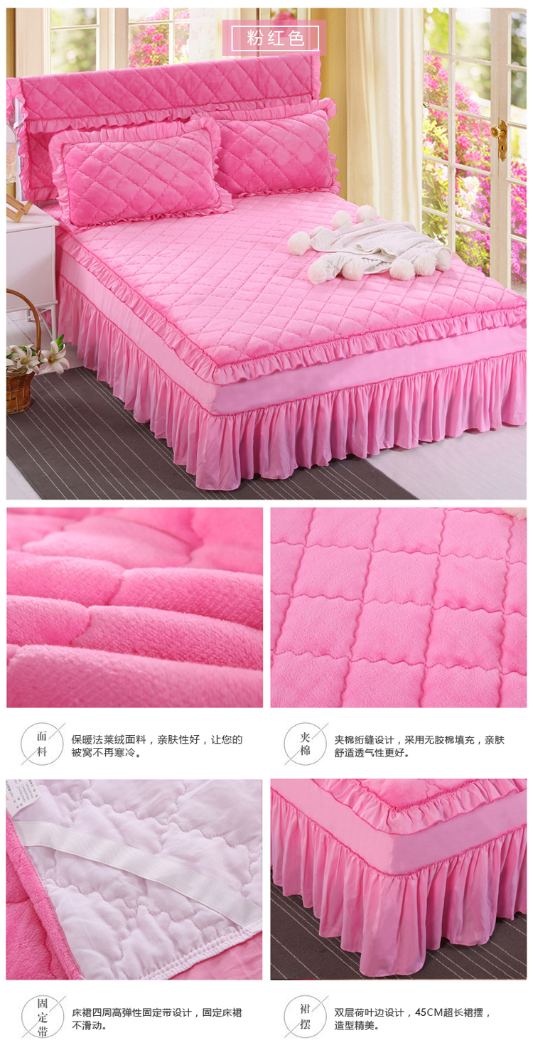 Ấm Falais giường váy san hô fleece giường bao gồm duy nhất mảnh dày giường bao gồm flannel giường đầu bao gồm simmons bảo vệ bao gồm