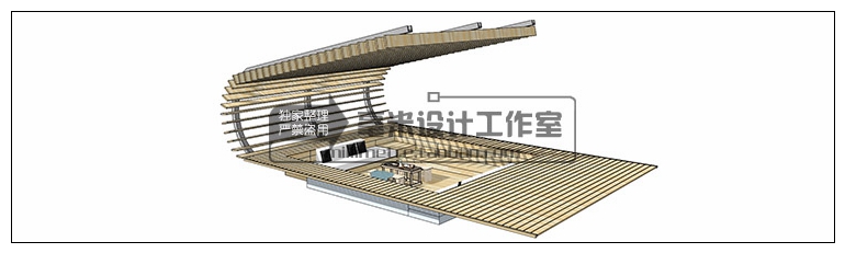 T73 现代廊架SU模型新亚洲新中式花架欧式风雨连廊sketchup景...-56