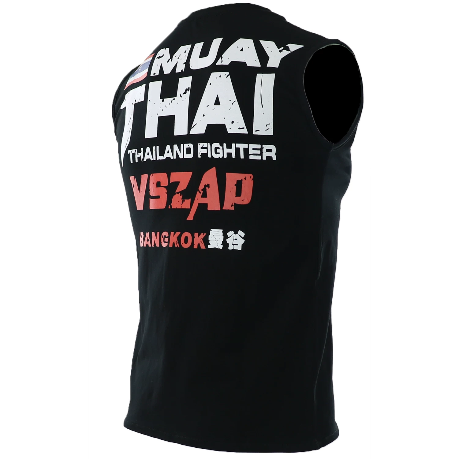 VSZAP MUAY THAI Боевая тайская боксёрская тренировочная майка без рукавов для мужчин с коленом в полёте, спорт, жилет