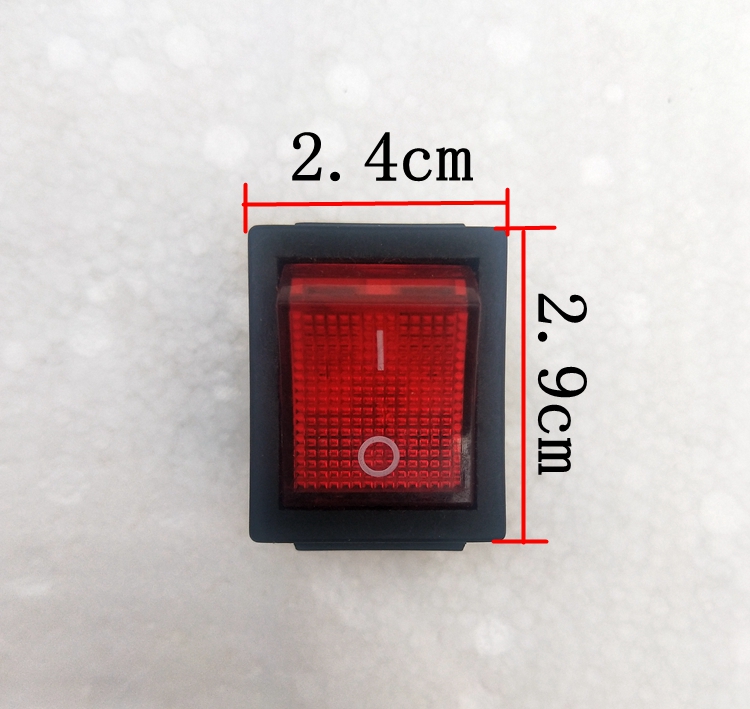 KCD4 red ship switch 6 feet 2 gears with lights 16A20A power switch rocker switch 100 pieces