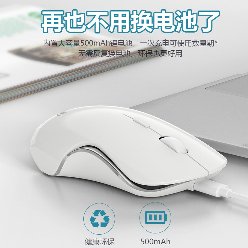 Wireless Slip Rat Rechargeable Mute Cute Laptop Desktop Business Office for Girls and Girls