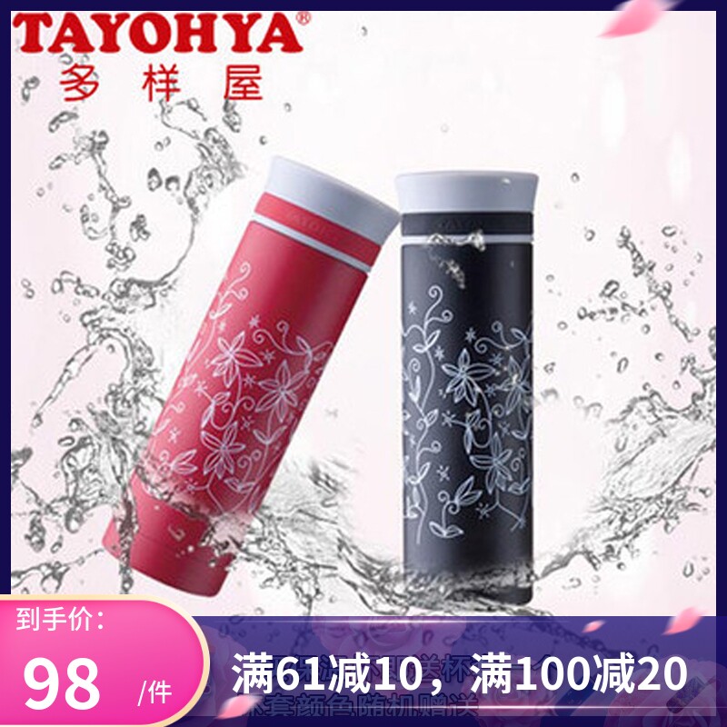 TAY0HYA diverse house Lily insulated cup with tea sepal insulation cold insulation small minimalist printed water glass 300ml