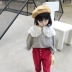 Áo bé gái kiểu nước ngoài phiên bản Hàn Quốc 2020 mới mùa xuân quần lửng lưới rộng màu đỏ trẻ em 2-3-8 tuổi bé kẻ sọc áo 5 - Áo sơ mi