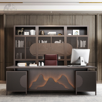 New Chinese solid wood large class table minimalist Hyundai boss Table Grand class High-end Atmospheric Desk Quality President Table